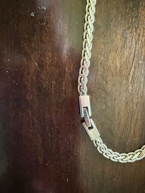 925 Silver Braided Chain Necklace - Classic Women's Jewelry